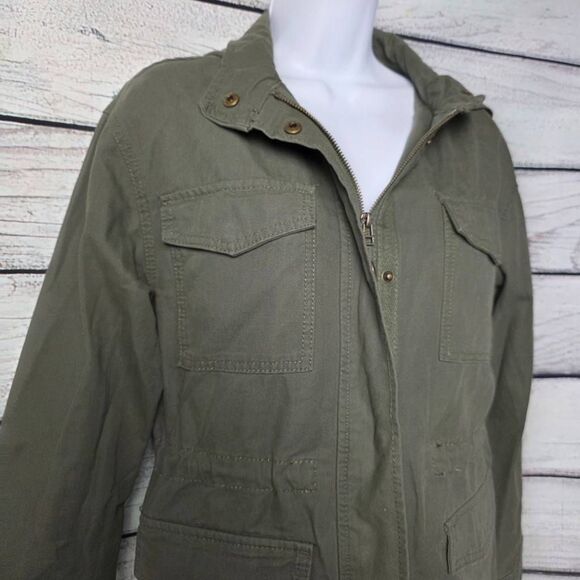 Universal Thread Olive Utility Hooded Jacket S - Picture 3 of 10